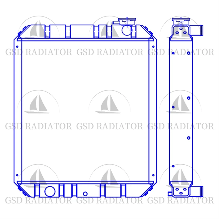 EC55 EC 55-7 EC55B EC60 EC66 Radyatè 14522957 14523887 14503550 14523888 14521810 pou Volvo Excavator